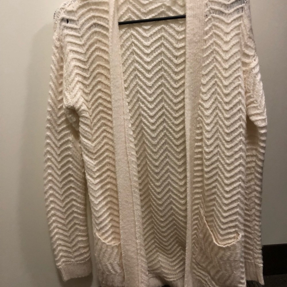White cardigan